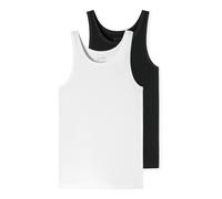 SCHIESSER Maillot de corps noir / blanc, Taille M