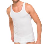 Schiesser Maillots de Corps Dans 8er Paquet, Homme, Côte Double Ou Fine - Blanc