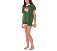 Schiesser Nightwear 2 Ensemble de Pijama, Olive, 164 cm Fille