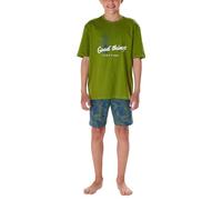 Schiesser Nightwear 2 Ensemble de Pijama, Vert Herbe, 164 cm Garçon