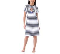 Schiesser nuit-100% Coton Bio-Taille 92 à 152 Chemise de Nuit, Blanc_181262, 128 Fille