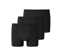 Schiesser Organic Cotton Essential 3er Pack Unterwäsche mit softem Bund Caleçon Boxeur, Schwarz, Medium Homme