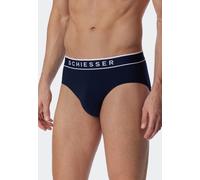 Schiesser Pack de 3 slips / caleçons 95/5 Organic Coton Rio Taille élastique tissée sportive avec logo contrasté , Découpes confortables pour les jambes, Agréablement doux et indéformable