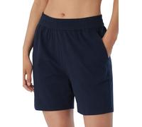Schiesser Pantalon de Pyjama Court en Coton pour Femme - Mélange + Relax, Bleu foncé 179265, 42