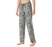 Schiesser Pantalon de pyjama long pour femme en mélange de coton + bas de pyjama relaxant, Mineral_182102, 36