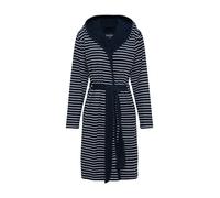 SCHIESSER Peignoir court bleu nuit / blanc, Taille L