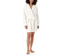 Schiesser Peignoir en Polaire Douce, Blanc cassé, M Femme