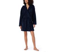Schiesser Peignoir en Polaire Douce, Bleu foncé, L Femme