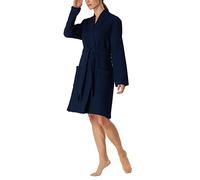 Schiesser Peignoir gaufré, Bleu foncé 178411, L Femme