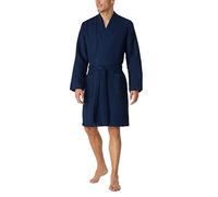 Schiesser Peignoir gaufré, Bleu foncé, M Homme