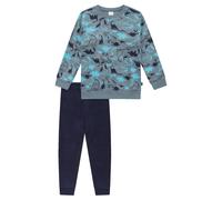 SCHIESSER Pyjama bleu clair / bleu foncé / gris, Taille 104