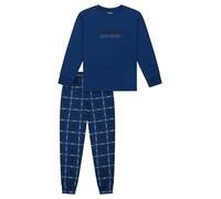SCHIESSER Pyjama bleu roi / blanc, Taille 164