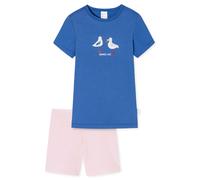 SCHIESSER Pyjama bleu roi / rose pastel / rouge / blanc, Taille 116