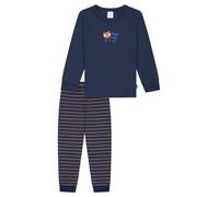 SCHIESSER Pyjama 'Boys World' bleu marine / curry, Taille 98