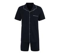 SCHIESSER Pyjama court bleu foncé / blanc, Taille XXL