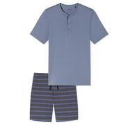 SCHIESSER Pyjama court 'Casual Nightwear' bleu / orange, Taille XXL