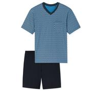 SCHIESSER Pyjama court 'Comfort Nightwear' bleu / bleu marine, Taille XXL