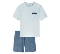 SCHIESSER Pyjama court 'Comfort Nightwear' bleu marine / bleu clair, Taille XXL