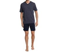 Schiesser Pyjama Court pour Homme 2 pièces, Bleu Foncé, 50 (M)