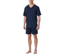 Schiesser Pyjama court pour homme, col en V, 1 pièce, bleu nuit, taille 60