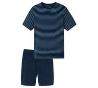SCHIESSER Pyjama court ' Schlafanzug kurz - Casual Essentials ' bleu, Taille L-XL