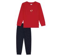 SCHIESSER Pyjama ' Family ' bleu foncé / rouge, Taille 128