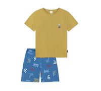 SCHIESSER Pyjama ' Kids Nightwear ' bleu / ocre / kaki, Taille 92