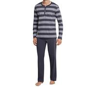Schiesser Pyjama Long boutonné 2 pièces, Opaque, Anthracite, 46 Homme