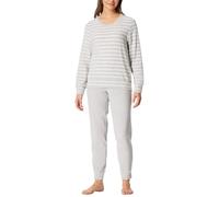 Schiesser Pyjama Long en Tissu éponge Chaud et Douillet pour Femme, Gris argenté chiné_181968, 38