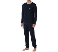 Schiesser Pyjama Long Ensemble de Pijama, Opaque, Bleu foncé (Bleu), 54 Homme
