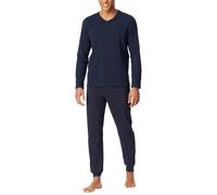 Schiesser Pyjama long pour homme 181922 – ensemble de nuit avec poignets – Bourgogne Taille 50