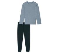 SCHIESSER Pyjama long ' Schlafanzug lang - Casual Essentials ' bleu nuit, Taille M
