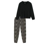 SCHIESSER Pyjama 'Modern Nightwear' gris / noir, Taille M-L