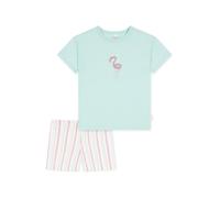 SCHIESSER Pyjama ' Natural Love ' turquoise / blanc, Taille 92
