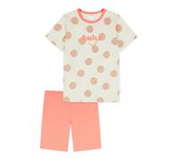 SCHIESSER Pyjama ' Nature Love ' crème / orange, Taille 128