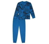 SCHIESSER Pyjama 'Nightwear 1' bleu / noir, Taille 140