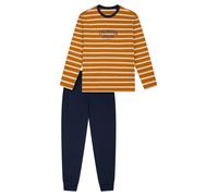 SCHIESSER Pyjama 'Nightwear 2' bleu marine / orange, Taille 140