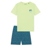 SCHIESSER Pyjama 'Nightwear' citron vert / émeraude / vert pastel, Taille 140