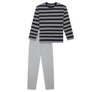 SCHIESSER Pyjama 'Nightwear' gris / noir / blanc, Taille 164