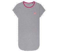 SCHIESSER Pyjama ' Nightwear ' rose / noir / blanc cassé, Taille 152