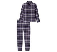SCHIESSER Pyjama ' Selected Premium Warming ' indigo / blanc, Taille L-XL