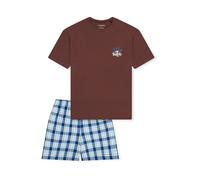 SCHIESSER Pyjama ' Teens Nightwear ' bleu clair / marron, Taille 176