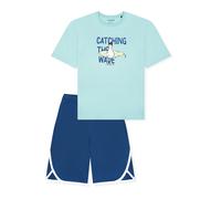 SCHIESSER Pyjama ' Teens Nightwear ' bleu / turquoise, Taille 140