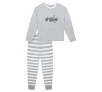 SCHIESSER Pyjama 'Teens Nightwear' crème / gris chiné, Taille 140