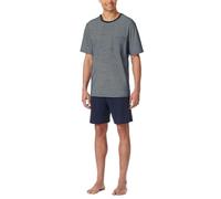 Schiesser Schlafanzug Kurz Rundhals-Nightwear Set Ensemble de Pijama, Bleu Nuit_182195, 60 cm Hommes
