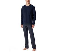 Schiesser Schlafanzug Lang-Nightwear Set Ensemble de Pijama, Bleu 159633, 50 Hommes