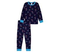 Schiesser Schlafanzug Set Pyjama lang-100% Organic Bio Baumwolle-Größe BIS 140 Ensemble de Pijama, Dunkelblau_181862, 92 Garçon