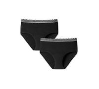 Schiesser Secret Care Lot de 2 Culottes menstruelles pour Femme Coupe Confortable Anti-Fuite, Noir_176300, 48-50