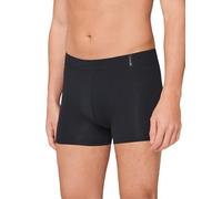 Schiesser Unterwäsche Shorts Atmungsaktiv und Weich Unifarben-Long Life Soft Caleçon Boxeur, Bleu-Noir_149045, XL Homme