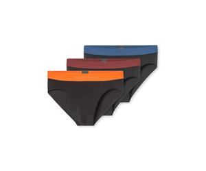 SCHIESSER Slip '955' opal / anthracite / orange / rouge foncé, Taille M